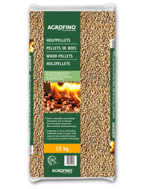Houtpellets loofhout 80% en naaldhout 20% kopen per pallet