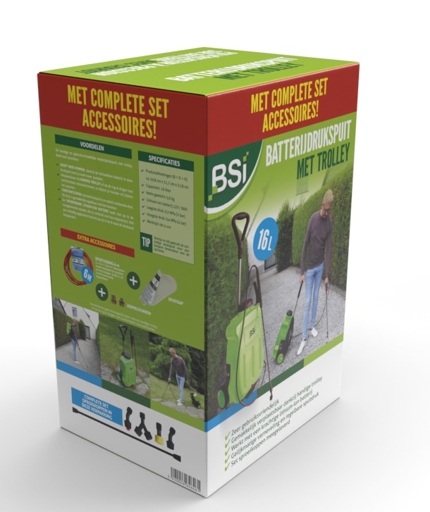 Druksproeier trolley met herlaadbare batterij Promopack