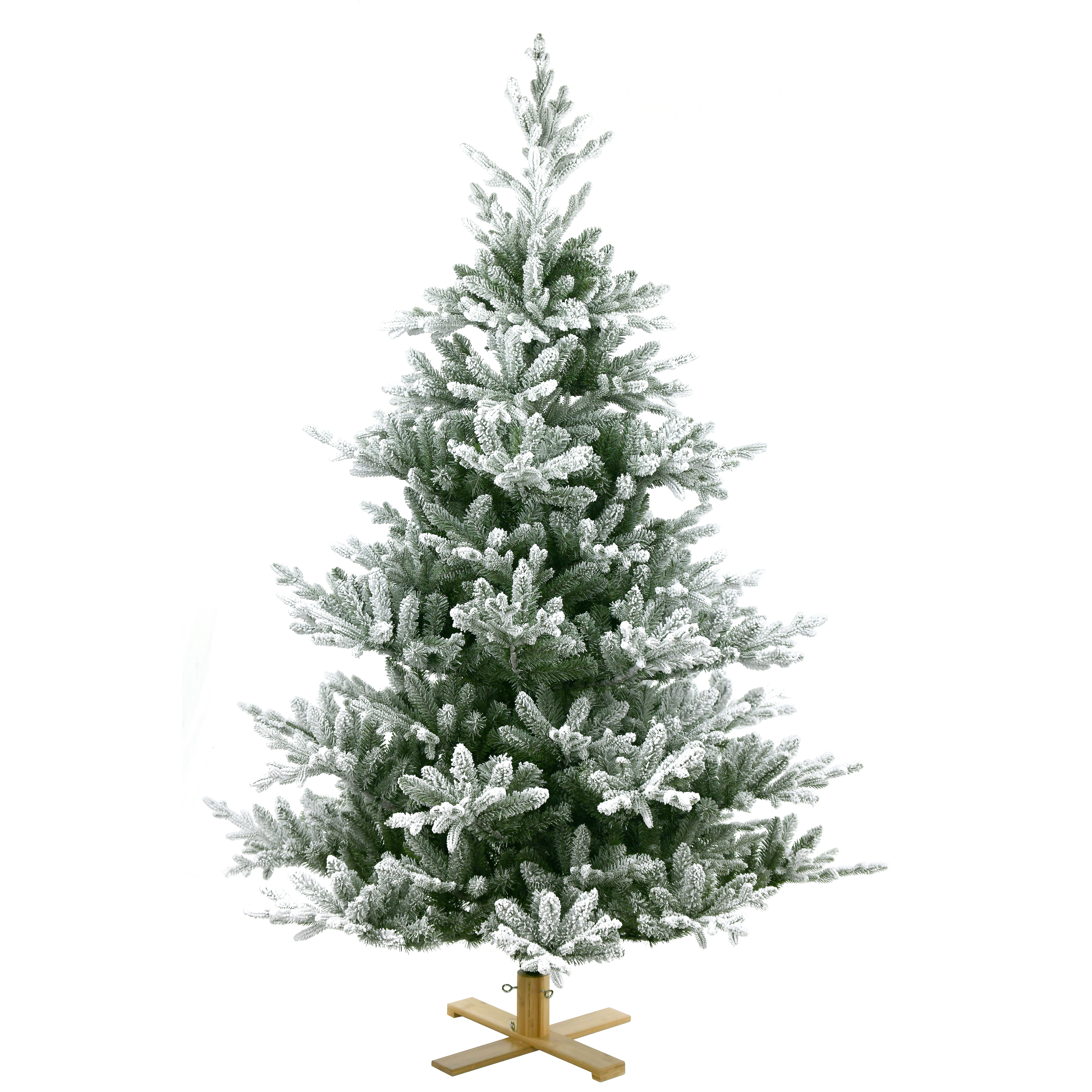 Kunstkerstboom met sneeuw kopen ❄️Luxe kerstboom met sneeuw | houten voet (243 cm)