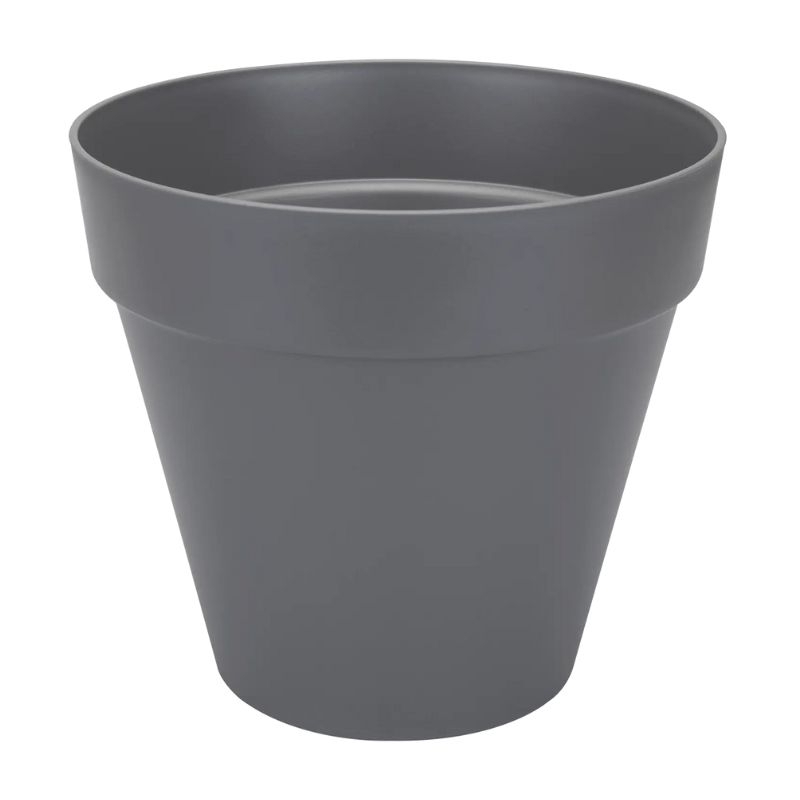 Elho Loft Urban ronde bloempot Ø 40 cm in antraciet - lichtgewicht en duurzaam voor binnen- en buitengebruik.