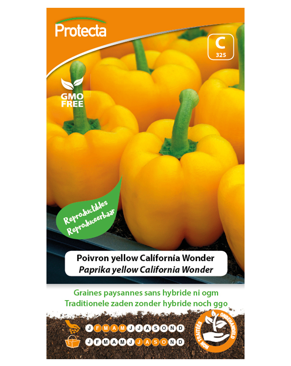 Zaadvaste Paprika Zaden Yellow California Wonder