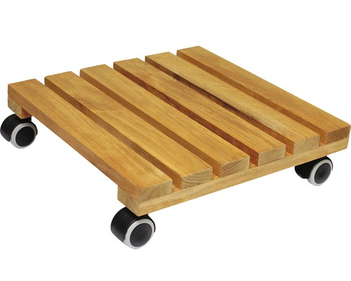 Houten Plantentrolleys vierkant Erle 34x34cm