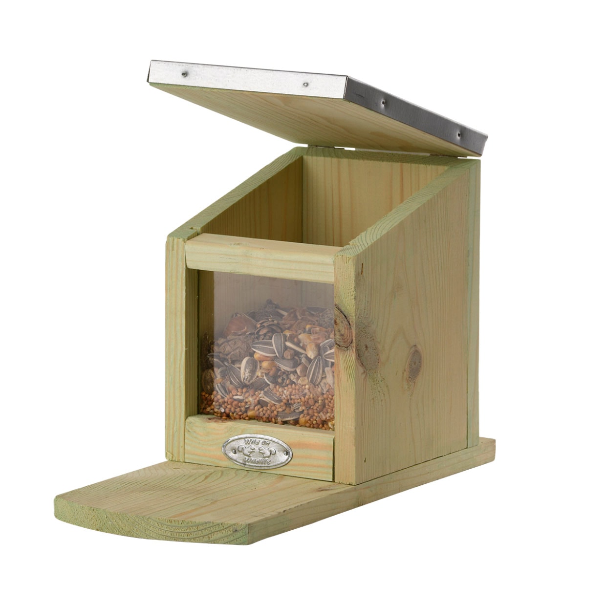 Eekhoornvoederhuisje uit hout