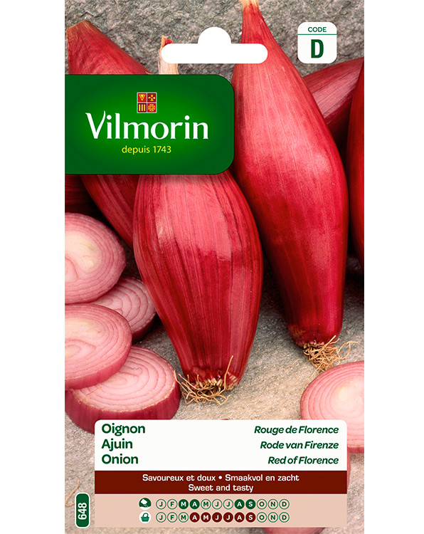 Vilmorin zaden Ajuin Rode Van Firenze 5g