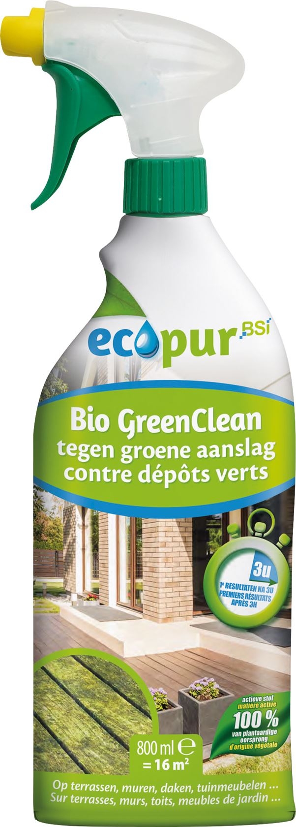 Groene aanslag verwijderen met BIO GreenClean 800ml