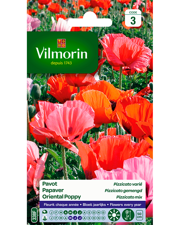 Bloemzaden Papaver Pizzicato gemengd 0,8g