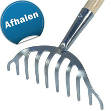Rozenhark met 10 tanden met steel