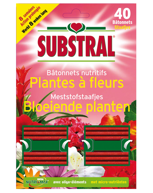 Substral Meststofstaafjes voor Bloeiende Planten 40stuks