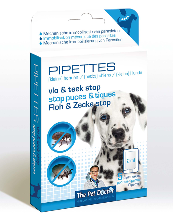 Pipet tegen vlooien en teken bij honden 5x2ml