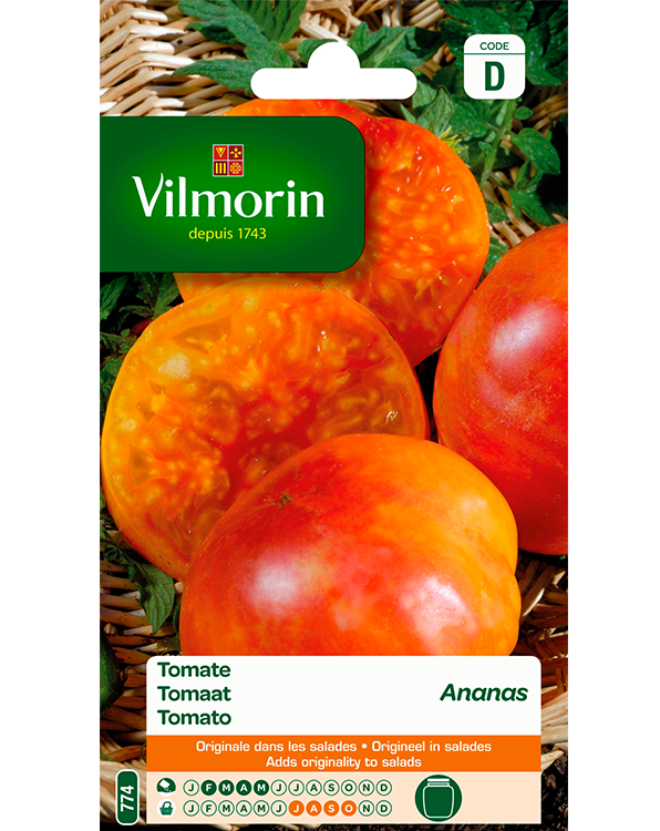 Vilmorin Tomaat zaden Ananas 0,15g