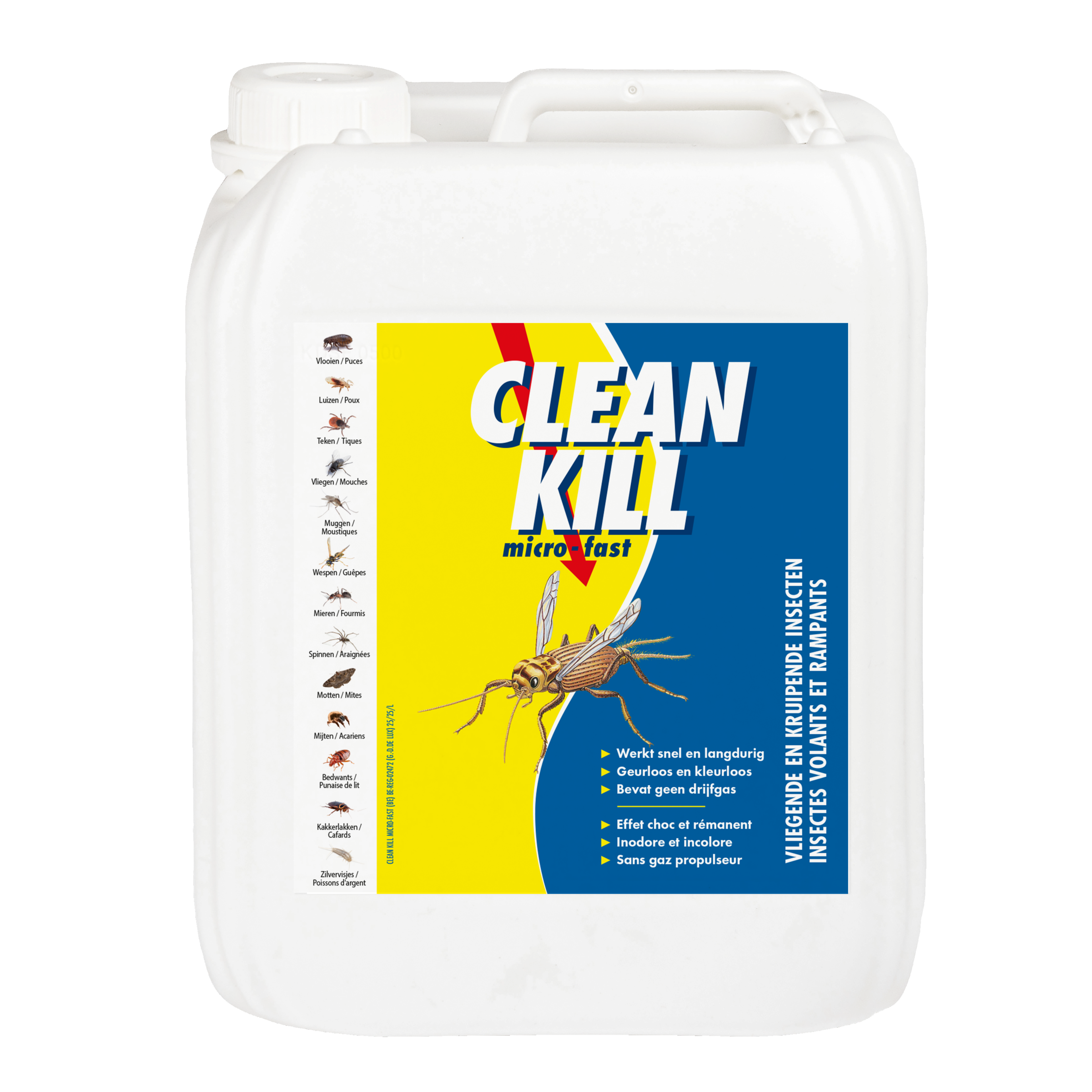 Zilvervisjes ea insecten in huis bestrijden | Clean Kill 5 L