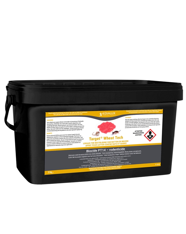Professioneel rattengif Target Wheat Tech voor Ratten en muizen 3kg