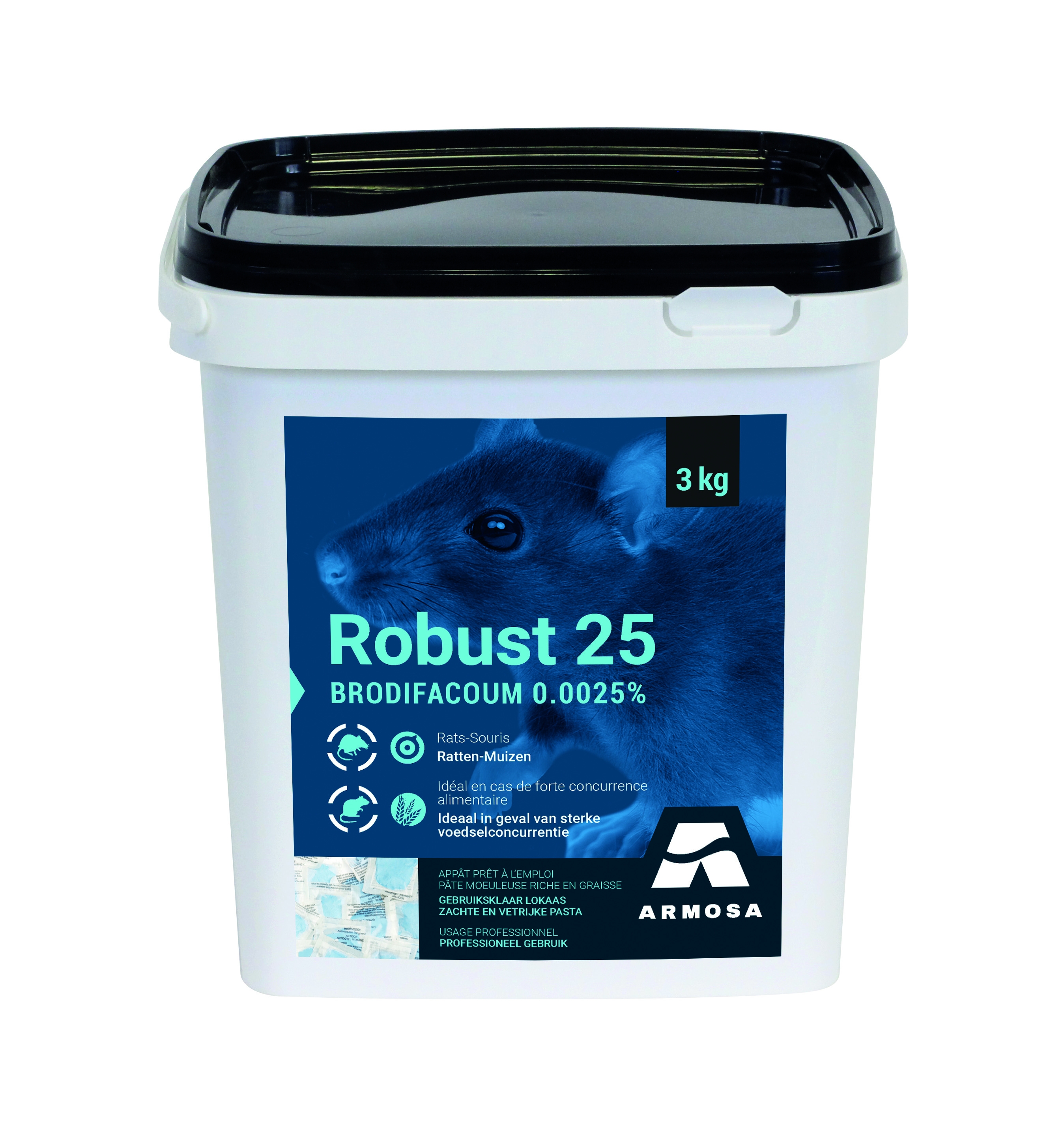 Professioneel rattengif Robust pastalokaas 3kg