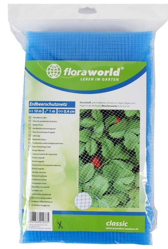 Vogelnet voor aardbeien 1m x 10m