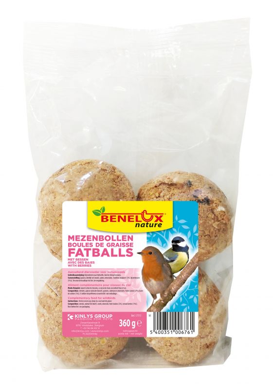 Mezenbollen bessen/fruit: Smulpartij voor tuinvogels (360g) 🐦
