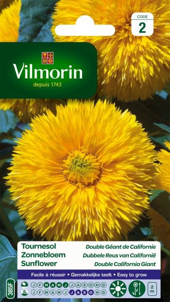 Vilmorin Zonnebloemzaden Dubbele Reus van Californiė