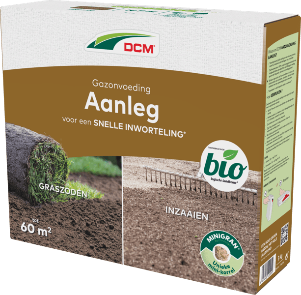 DCM Meststof aanleg gazon en graszoden 60m²