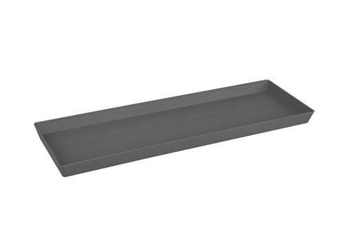 Antracietkleurige Elho Loft Urban balkonbak schotel (47 x 15,6 cm).  Voorkomt watervlekken en beschermt je planten. Online-tuincentrum.be