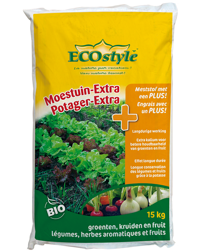 Ecostyle Moestuin extra Groenten- en fruitboommest 15 kg