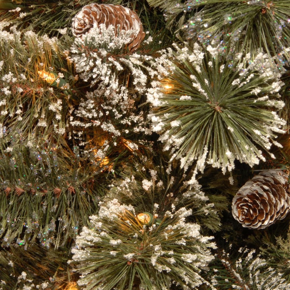 Kleine kunstkerstboom met verlichting Glittery 61 cm