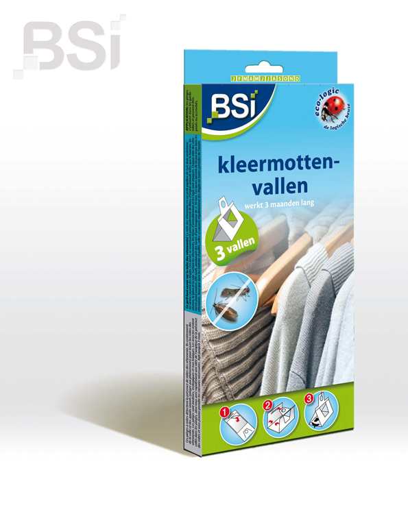 Kleermottenval voor de bestrijding van motten in kleerkast 3st