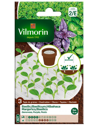 Vilmorin Zaadmat Trio van Basilicum