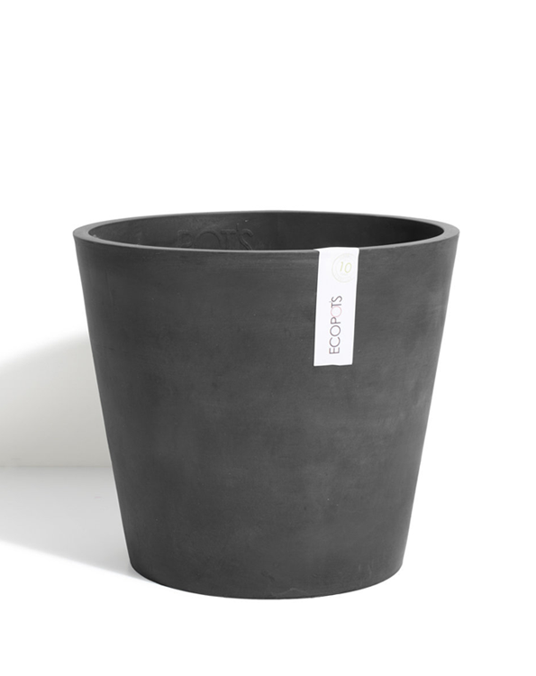 ECOPOTS Amsterdam Kleine ronde pot Dark Grey 30cm