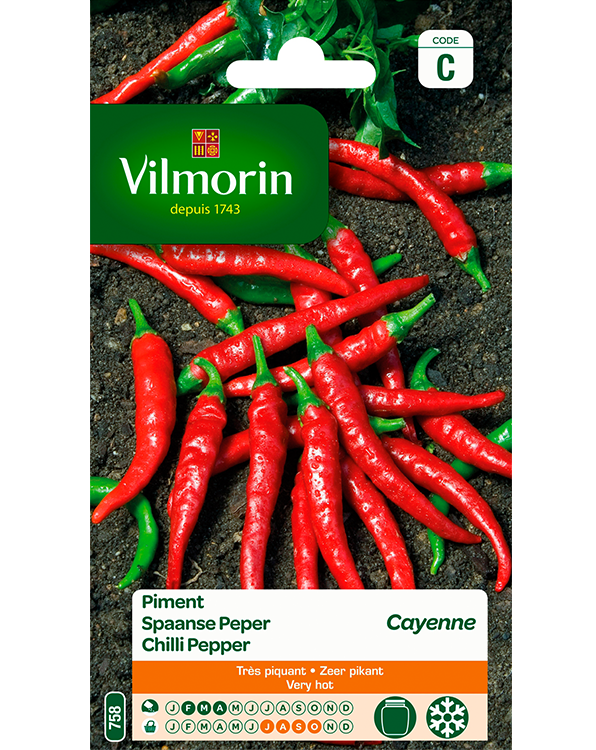 Vilmorin Spaanse Peper zaden Cayenne 2g
