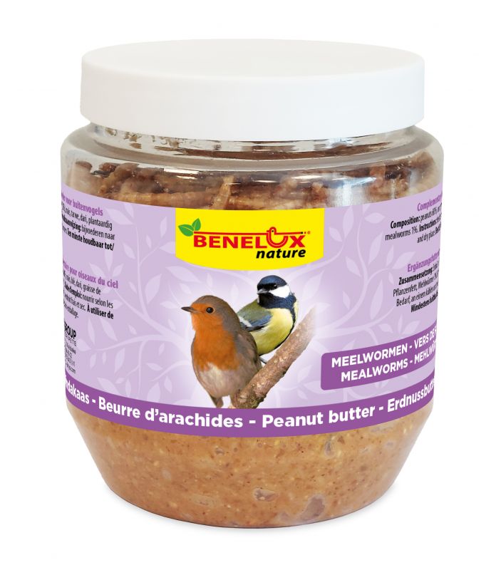 🐦 Vogelpindakaas met meelwormen 350 g