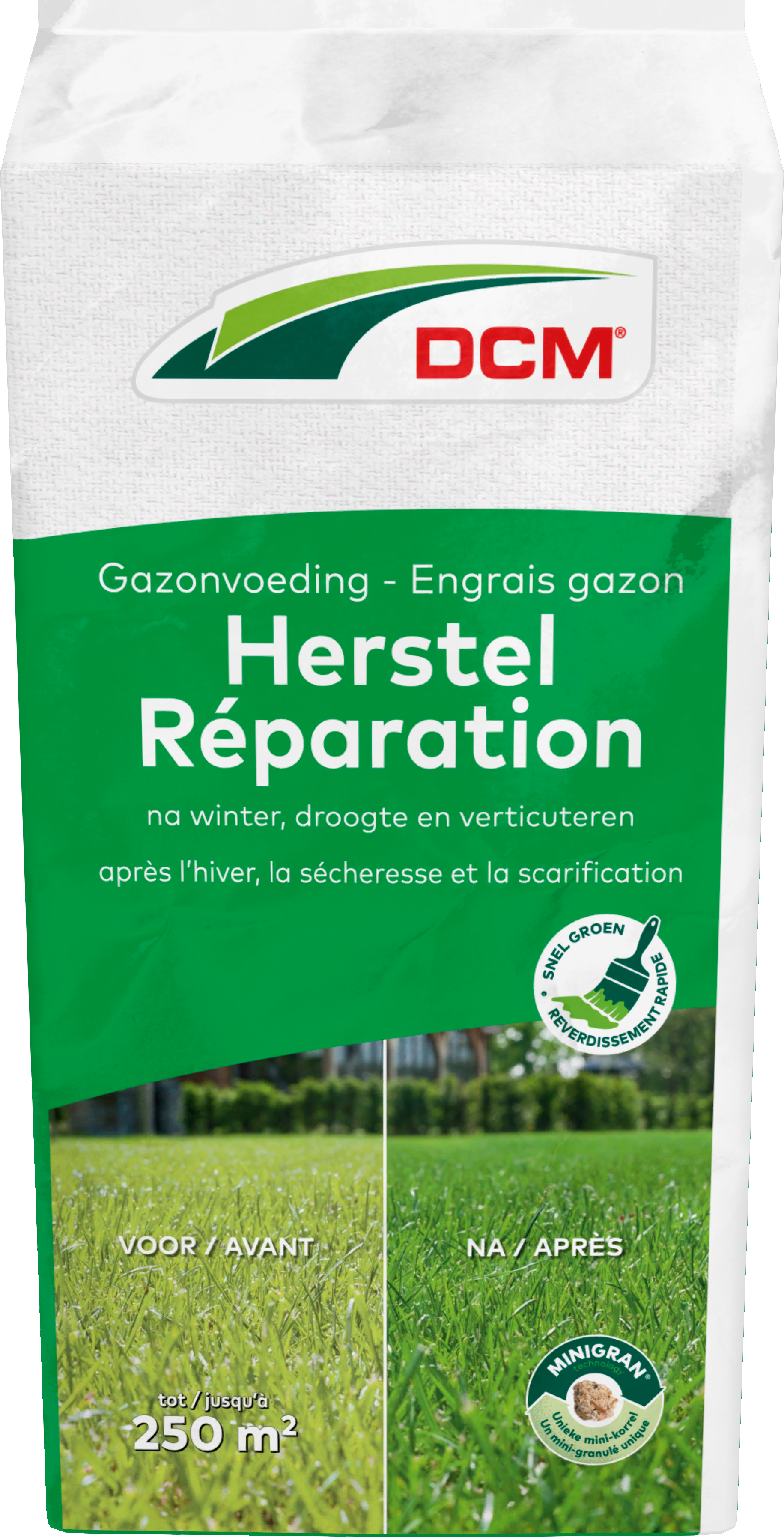 DCM Gazonvoeding Herstel: Herstelt uw gazon na de winter, droogte en verticuteren. Geschikt voor 250m²