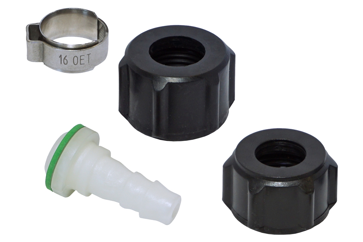 Birchmeier schroeven met plastic moer voor 8mm slang
