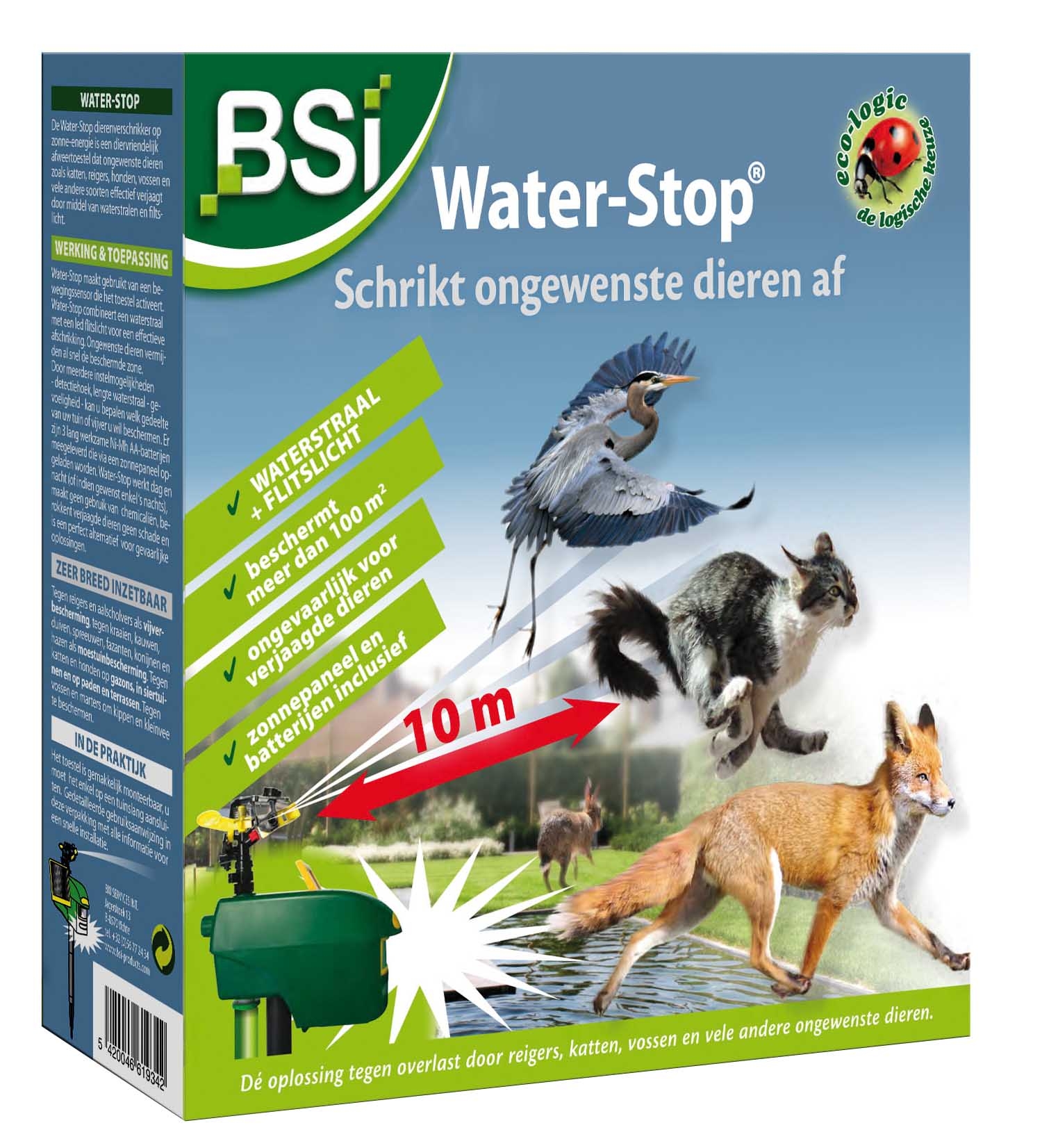 Reiger verjagen met dierenverschrikker