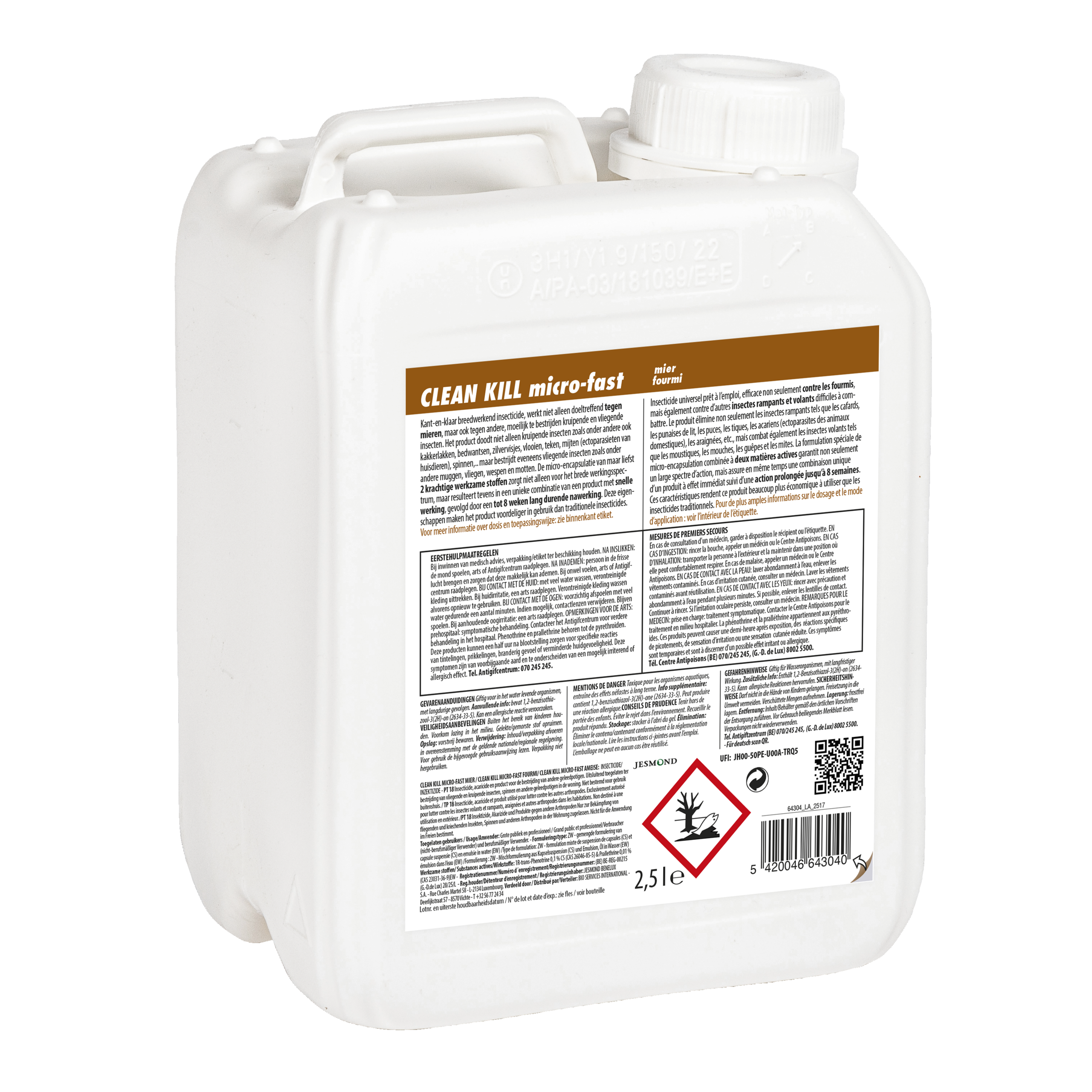 Mierennesten bestrijden in de tuin en huis 2,5L | Clean Kill (voorheen Bio Kill) 