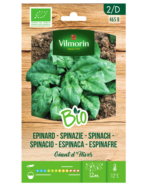 BIO groenten zaden Spinazie Winterreuzen 10g