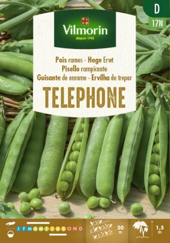Vilmorin Hoge erwt zaden Téléphone 150g