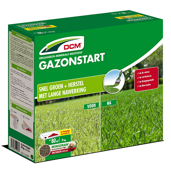DCM Meststof Gazonstart voor groen gazon 80m²