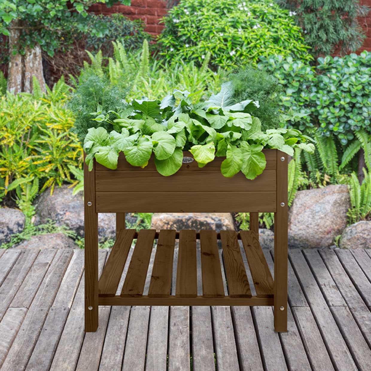 Houten kweektafel vierkant 78 cm