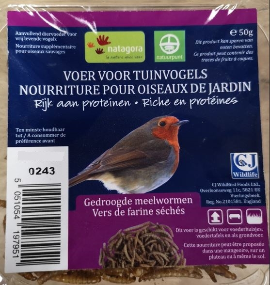 Gedroogde meelwormen voor vogels 50g