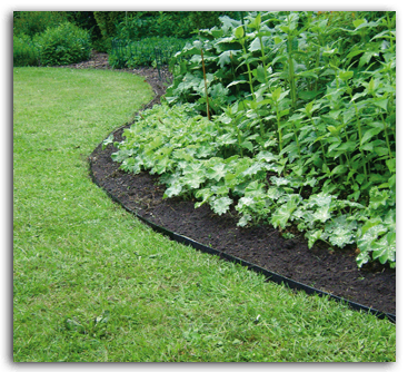 Ecorub Afboording voor gazon uit rubber 15m x 15cm