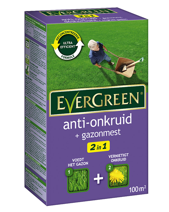 Evergreen 2 in 1 Anti Onkruid + gazonmest 100m²