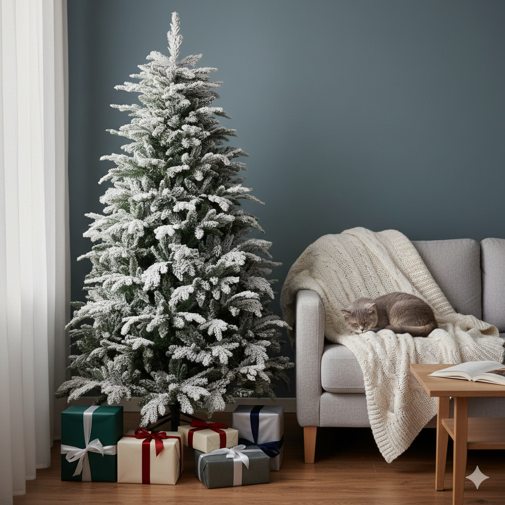 Kerstboom met sneeuw Oslo Large 225 cm