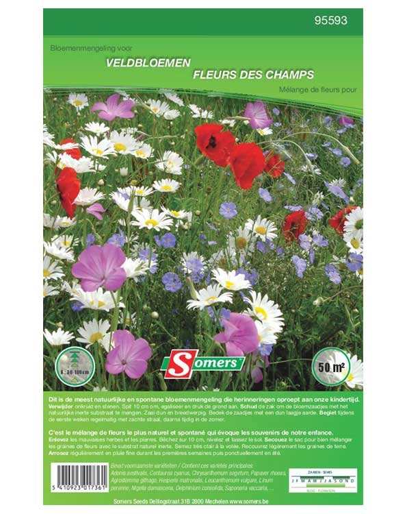 Bloemenmengsel Wilde veldbloemen 50m²