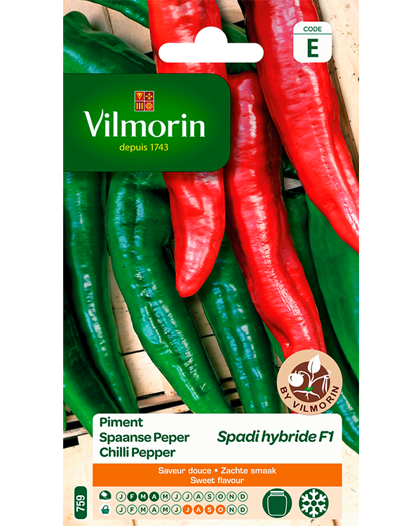 Vilmorin Spaanse peper zaden Spadi F1 0,2g