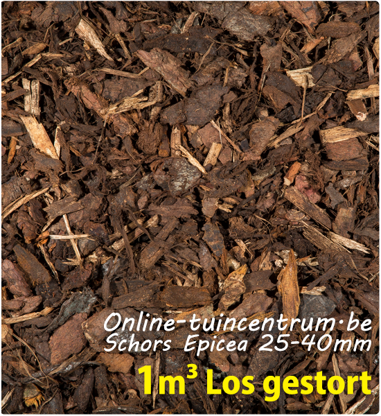 Belgische dennenschors Epicea 25-40 mm los gestort ENm³(min.18)